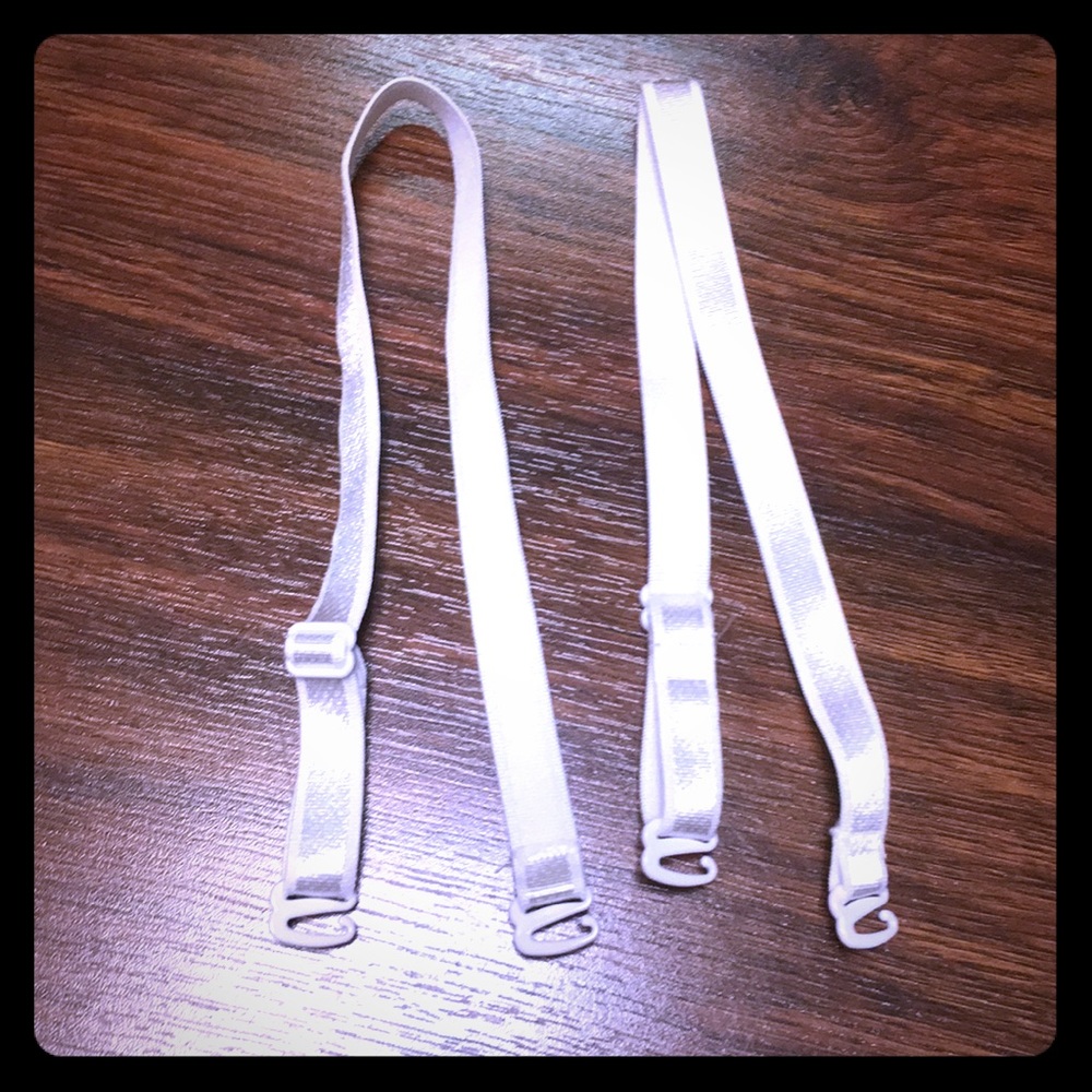 White removable bra straps